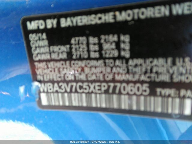 WBA3V7C5XEP770605 BMW 4 Series 428i