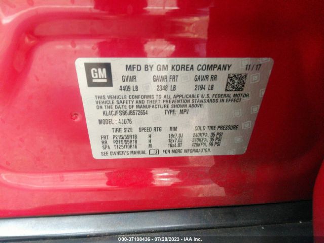 KL4CJFSB6JB572654 Buick Encore Preferred Ii