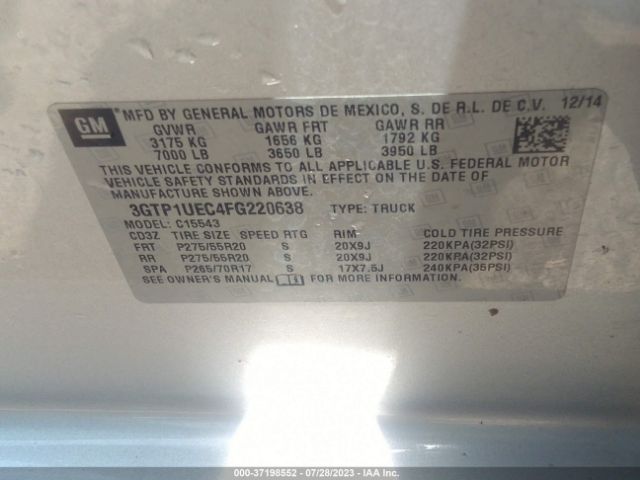3GTP1UEC4FG220638 GMC Sierra 1500 Sle