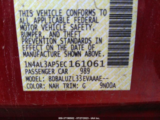 1N4AL3AP5EC161061 Nissan Altima 2.5 Sv