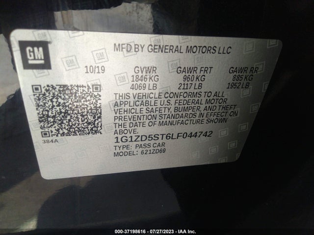 Chevrolet MALIBU LT 2020 1G1ZD5ST6LF044742 Image 15