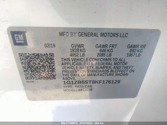 Chevrolet MALIBU LS 2019 1G1ZB5ST8KF176129 Image 9