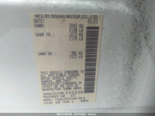 2021 Nissan Leaf, VIN: 1N4AZ1CV1MC555556