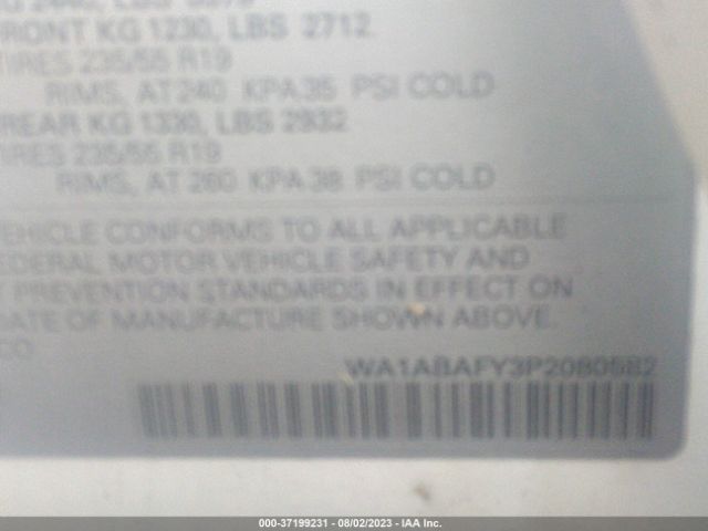 WA1ABAFY3P2080582 Audi Q5 PREMIUM