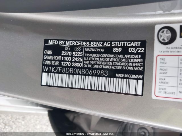 W1KZF8DB0NB069983 Mercedes-Benz E-class E 350