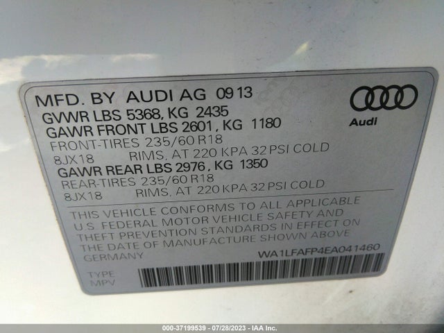 WA1LFAFP4EA041460 Audi Q5 Premium Plus
