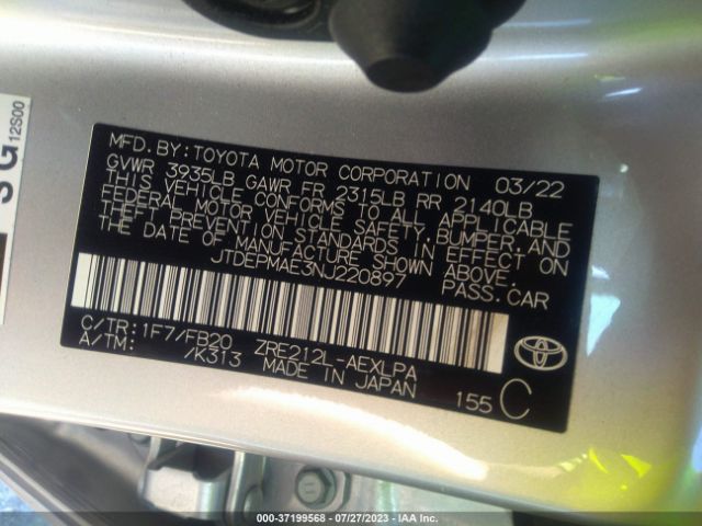 Toyota COROLLA LE 2022 JTDEPMAE3NJ220897 Image 15