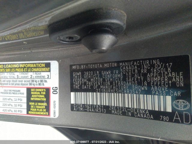 2T1BURHE5HC883547 Toyota COROLLA LE