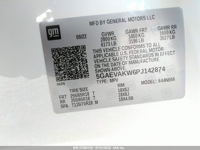 2023 Buick Enclave, VIN: 5GAEVAKW6PJ142874