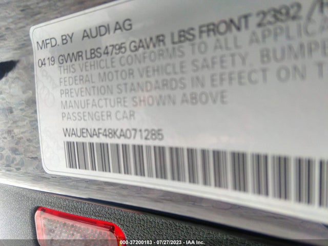 WAUENAF48KA071285 Audi A4 Premium Plus