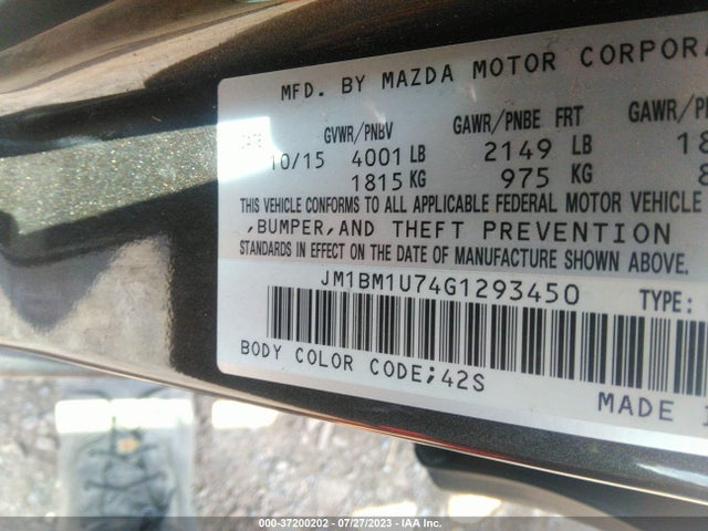 2016 MAZDA MAZDA3 I SPORT VIN: JM1BM1U74G1293450