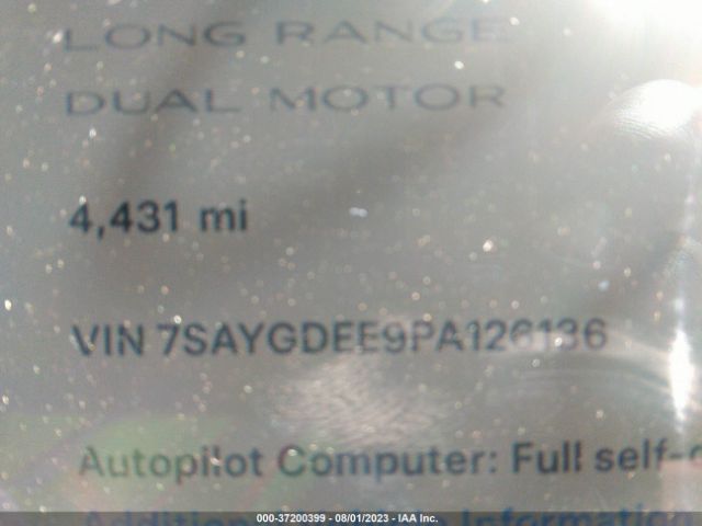 7SAYGDEE9PA126136 Tesla Model Y Long Range