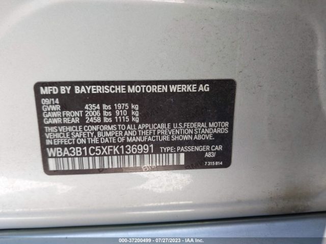 WBA3B1C5XFK136991 BMW 3 Series 320i