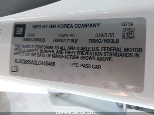 Chevrolet SPARK LS 2020 KL8CB6SA0LC446466 Image 9