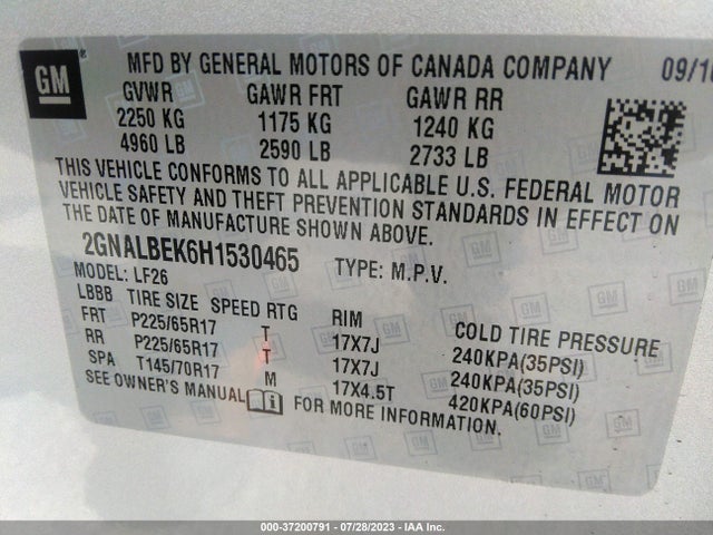 Chevrolet EQUINOX LS 2017 2GNALBEK6H1530465 Image 16