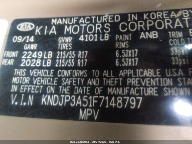KNDJP3A51F7148797 KIA SOUL +