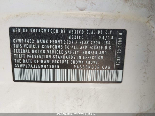 3VWPL7AJ2EM619965 Volkswagen Jetta Sportwagen Tdi