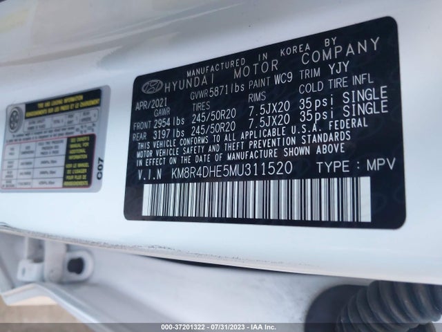 Hyundai Palisade Sel 2021 KM8R4DHE5MU311520 Image 15