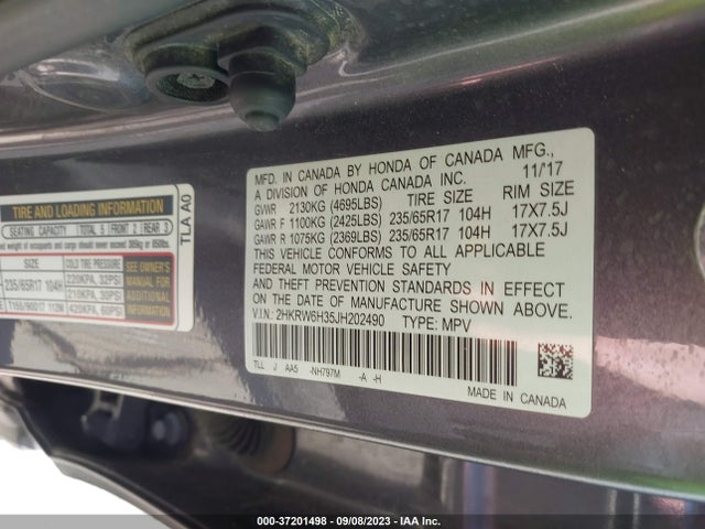 Honda CR-V LX 2018 2HKRW6H35JH202490 Image 9