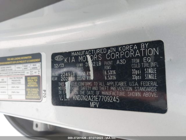 KNDJN2A21E7709245 KIA Soul Base