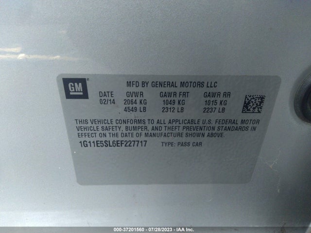 Chevrolet MALIBU LT 2014 1G11E5SL6EF227717 Image 9