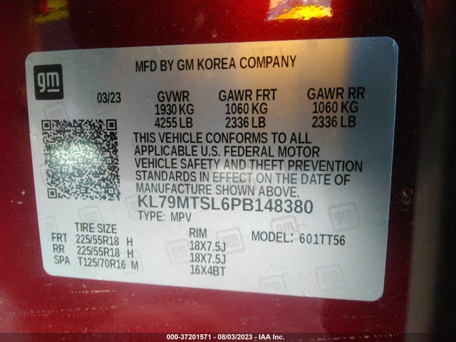 Chevrolet Trailblazer Rs 2023 KL79MTSL6PB148380 Image 9