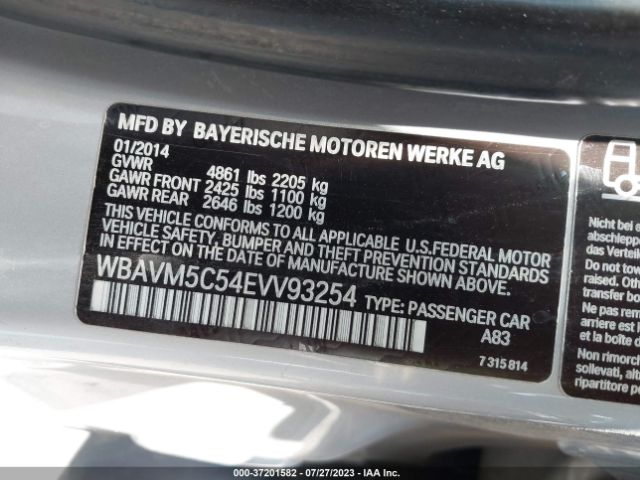 WBAVM5C54EVV93254 BMW X1 Xdrive35i