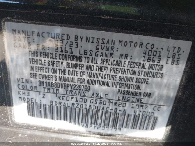 3N1AB8DV8PY239799 Nissan SENTRA SR