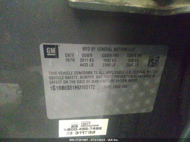 Chevrolet Volt Premier 2017 1G1RB6S51HU160172 Image 9