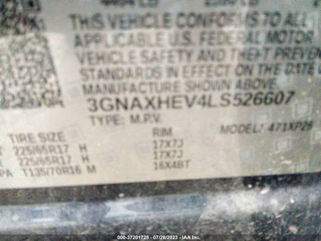 Chevrolet EQUINOX LS 2020 3GNAXHEV4LS526607 Image 9