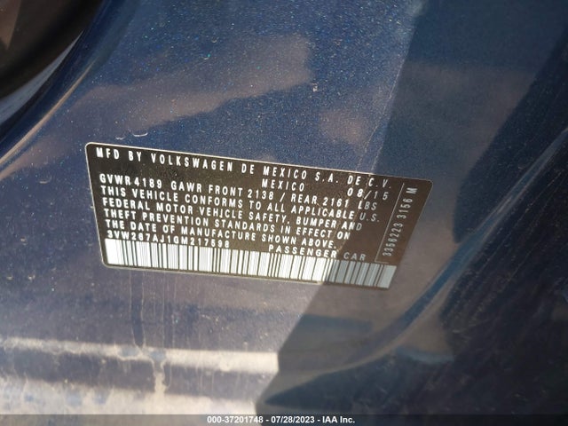 3VW267AJ1GM217598 Volkswagen Jetta Sedan 1.4t S