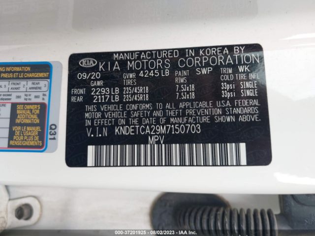 KNDETCA29M7150703 KIA Seltos Sx
