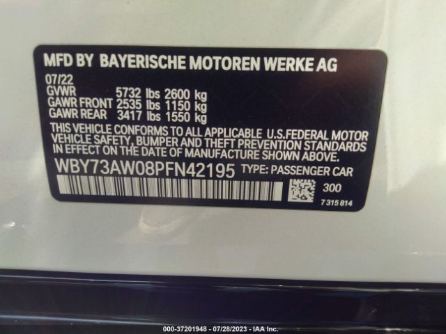 WBY73AW08PFN42195 BMW I4 Edrive40