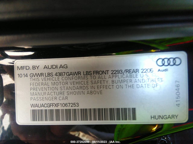 WAUACGFFXF1067253 Audi A3 1.8t Premium