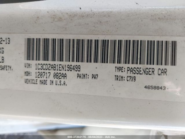 1C3CDZAB1EN196499 Dodge AVENGER SE