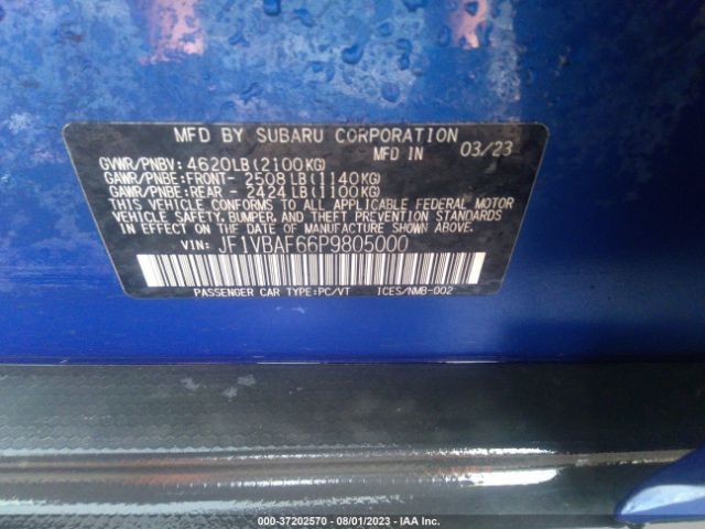 JF1VBAF66P9805000 Subaru Wrx Premium