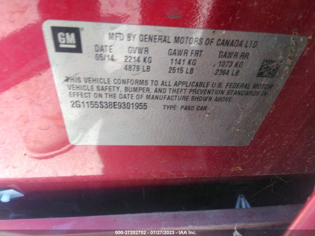 Chevrolet IMPALA LTZ 2014 2G1155S38E9301955 Image 15