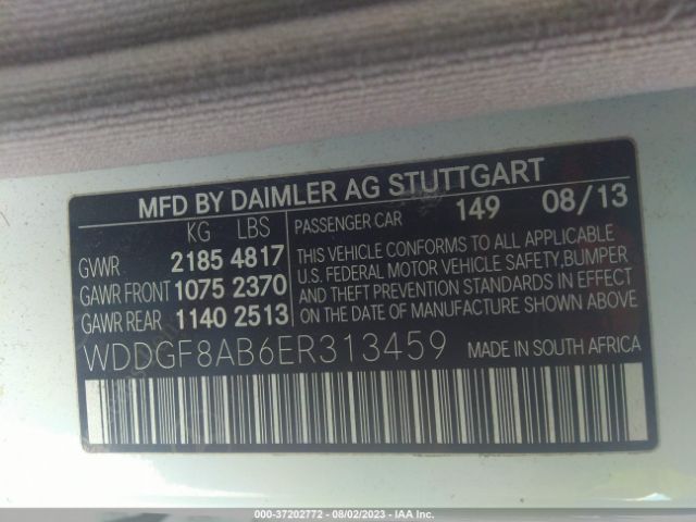 WDDGF8AB6ER313459 Mercedes-Benz C-class C 300