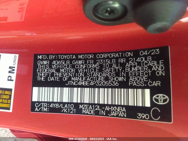 Toyota Corolla Hatchback Xse 2023 JTNC4MBE4P3205536 Image 9