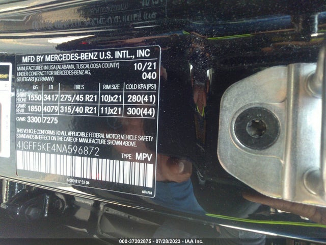 2022 Mercedes-Benz GLS-Class, VIN: 4JGFF5KE4NA596872