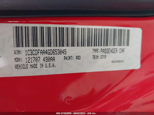 1C3CDFAA4GD653045 Dodge DART SE