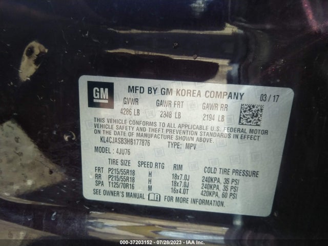 KL4CJASB3HB177876 Buick Encore Preferred