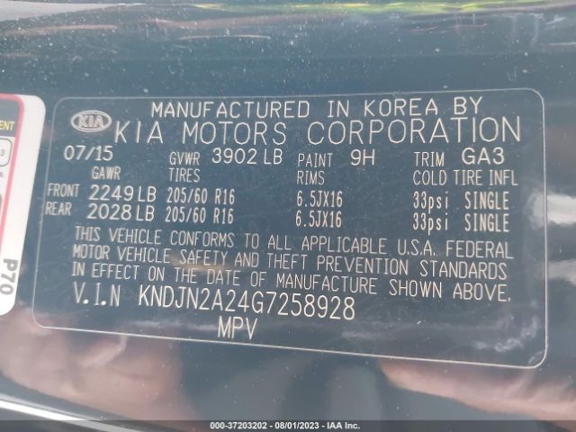 KNDJN2A24G7258928 KIA Soul Base