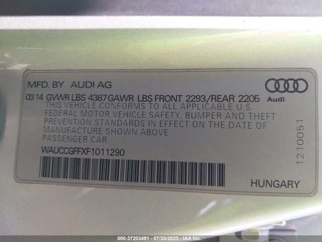 Audi A3 1.8t Premium Plus 2015 WAUCCGFFXF1011290 Image 9