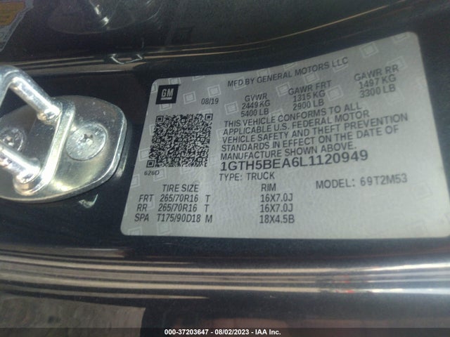 GMC Canyon 2wd 2020 1GTH5BEA6L1120949 Image 9