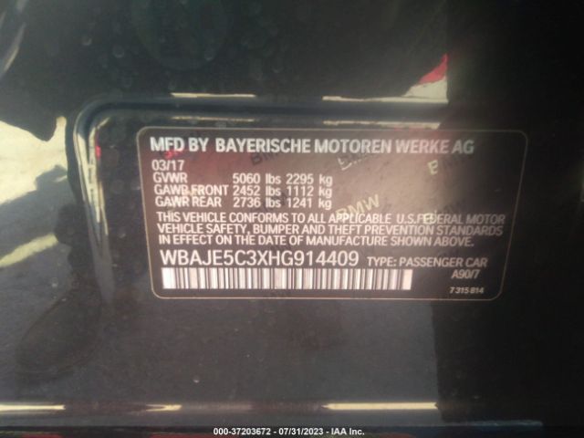 WBAJE5C3XHG914409 BMW 5 Series 540i