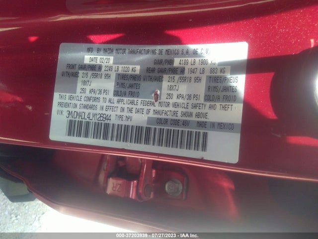 2020 MAZDA CX-30 PREFERRED PACKAGE VIN: 3MVDMADL4LM126944