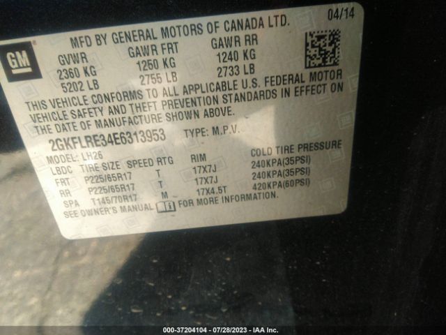 2GKFLRE34E6313953 GMC Terrain Sle