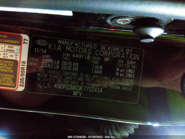 KNDPC3AC9F7732434 KIA Sportage Ex