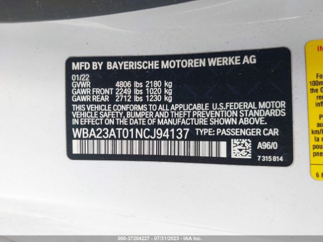 WBA23AT01NCJ94137 BMW 4 Series 430i